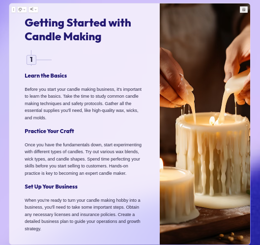 Making Candles  for Cash